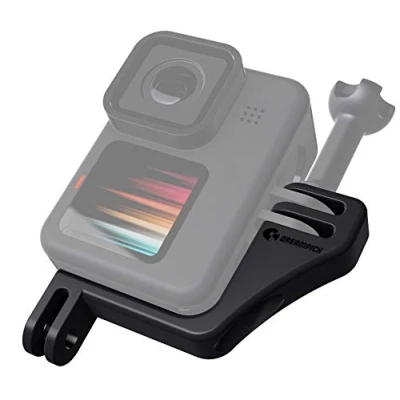Abbildung von Dreampick Vertikale Halterung für Gopro Hero 11 10 9, DJI Osmo Action Vertical Frame Camera Mount, Gehäuse Vertikal Anschluss, VRT Adapter