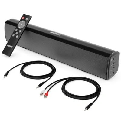 Abbildung von MAJORITY Bowfell Soundbar für TV Geräte Bluetooth PC 50W 2.0 Stereo Lautsprecher Fernseher 39cm Mini Sound Bar &amp; Fernbedienung (Schwarz)