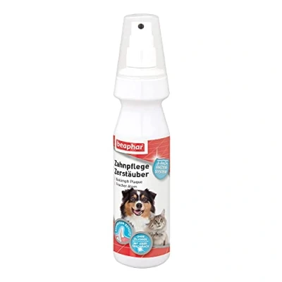 Abbildung von BEAPHAR Zahnpflege Zerstäuber Für Hunde Und Katzen Frischer Atem Mit Leber Geschmack Ohne Fluoride Zahnbürste 150 ml