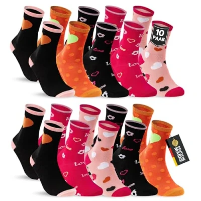 Abbildung von 10 Paar Kinder Socken Jungen &amp; Mädchen Baumwolle Kindersocken 54338 (27 30)