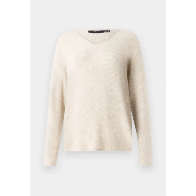 Abbildung von VERO MODA Strick Pullover V Ausschnitt Langarm Sweater Knitted Jumper VMCREWLEFILE