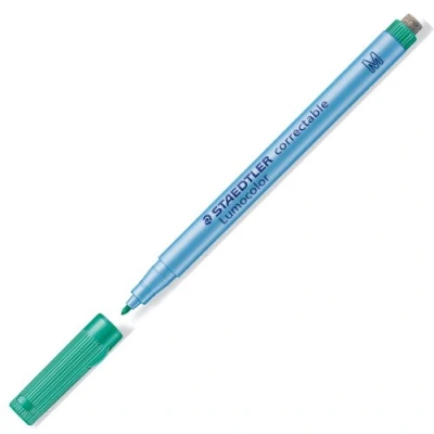 Abbildung von STAEDTLER 305 M 5 Lumocolor correctable Folienstift Spitze, circa 1.0 mm, 10 Stück im Kartonetui, grün
