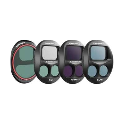 Abbildung von Freewell Everyday Filter für DJI Mavic 4 Pro ND1000, LPR, Glow Mist 1/4 und CPL Premium Objektivfilter Filmaufnahmen, verbesserte Farb Blendreduzierung