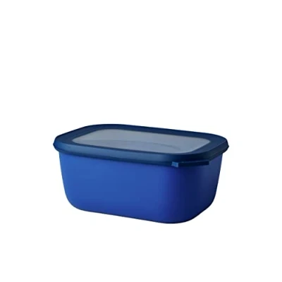 Abbildung von Mepal Multi Bowl Cirqula Rectangular Mikrowellen Geschir Geeignet als Luftdichte Aufbewahrungsbox für den Kühlschrank, Mikrowellengeschirr &amp; Frischhaltedosen 1500 ml Vivid blue