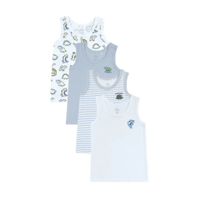 Abbildung von Chicco 4 Pieces Unterhemd/shirt für Kinder, Größe: 116, White