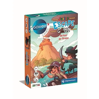 Abbildung von Clementoni Galileo Escape Game Junior Die Insel der Piraten Spiel für Kinder ab 6 Jahren Gesellschaftsspiel &amp; Familienspiel 59337