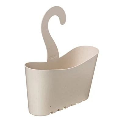 Abbildung von TATAY Duschkorb mit Haken, Polypropylen, 100% recycelte Materialien,Multifunktionskorb, Ermöglicht das Aufhängen des Korbes in der Dusche, Beige, Maße: 25 x 9 28 cm