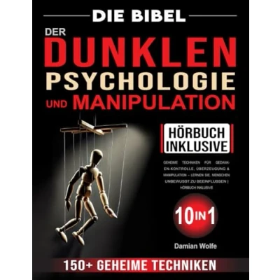 Abbildung von Die Bibel der Dunklen Psychologie und Manipulation: 150+ geheime Techniken für Gedanken Kontrolle, Überzeugung &amp; Manipulation Lernen Sie, Menschen unbewusst zu beeinflussen Hörbuch inklusive