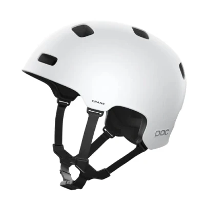 Abbildung von POC Crane MIPS Fahrradhelm Leichter, strapazierfähiger und druckstabiler Helm mit einem einzigartigen, doppelt verstärkten EPS Einsatz, Hydrogen White Matt