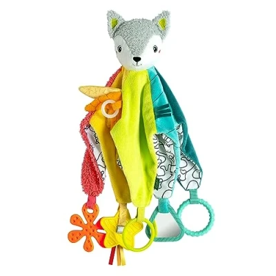 Abbildung von Fehn Schmusetuch Baby Spielzeug Fuchs Schnuffeltuch für Neugeborene Einschlafhilfe zum Knuddeln und Greifen Kuscheltier Handpuppe Kuscheltuch Schlaftier Babys Kleinkinder ab 0+ Monaten