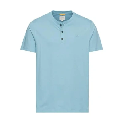 Abbildung von camel active Herren Kurzarm Henley T Shirt mit Knopfleiste Blau, Menswear M