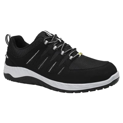 Abbildung von ELTEN Sicherheitsschuhe MADDOX black grey Low ESD S3, Herren, Textil, Stahlkappe, leicht, sportlich, Schwarz/Grau, Größe: 44