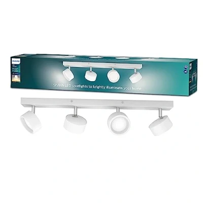 Abbildung von Philips Bracia LED Deckenspot vierflammig, weiß