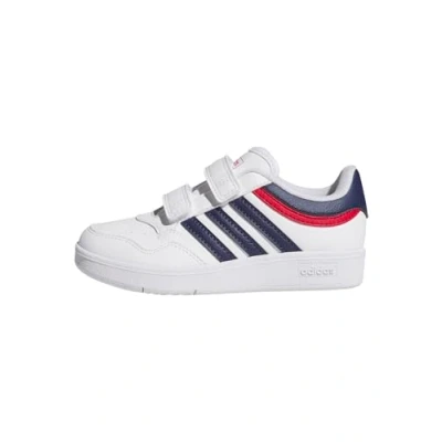 Abbildung von adidas Unisex Kinder Hoops 4.0 Shoes Sneaker, FTWR White/Dark Blue/Better Scarlet