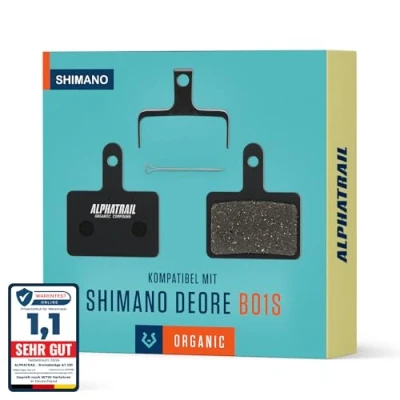 Abbildung von MTB Bremsbeläge kompatibel mit Shimano B01S B03S B05S MT200 &amp; Tektro Bremsen I Hochleistungs Resin Langlebig passgenau für E Bikes und Mountainbikes 1 Paar organische Scheibenbremsbeläge