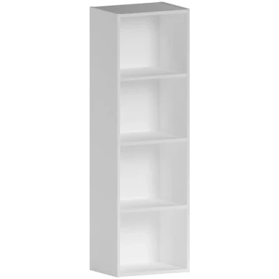 Abbildung von Vida Designs Oxford Bücherregal mit 4 Ebenen, würfelförmig, weiß, Holz Regaleinheit für Büro, Wohnzimmermöbel