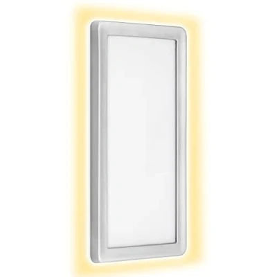 Abbildung von Telefunken LED Außenwandleuchte, Außenwandlampe 1 flammig, Backlight Effekt, 15 Watt, 2.000 Lumen, 4.000 Kelvin, IP44, Weiß, Rund, Ø 28cm