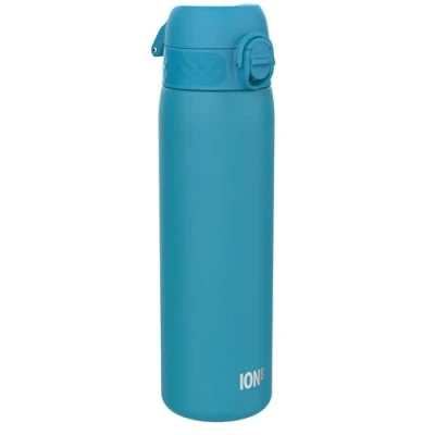 Abbildung von Ion8 Vakuumisolierte Edelstahl Trinkflasche, 500 ml, Auslaufsicher, Einhandöffnung, Sichere Verriegelung, Spülmaschinenfest, Tragegriff, Leicht zu Reinigen, Langlebig &amp; Kratzfest, Blau