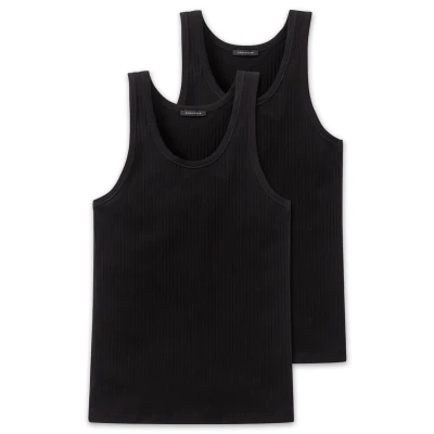 Abbildung von Schiesser Organic Cotton Original 2 PACK Unterhemd/shirt, Herren, Größe: XXL, Schwarz