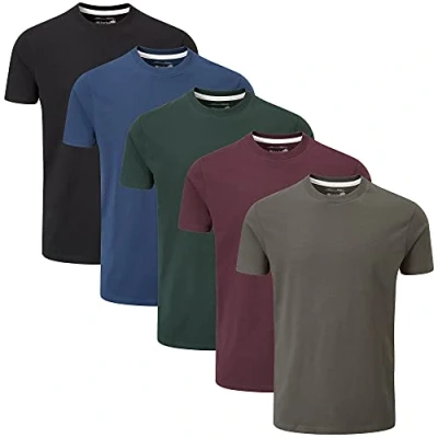 Abbildung von Charles Wilson 5er Packung Einfarbige T Shirts mit Rundhalsausschnitt (3X Large, Dark Essentials Type 41)