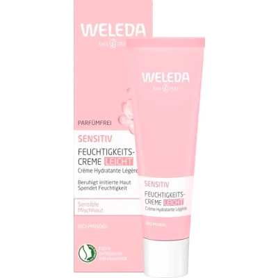 Abbildung von WELEDA Bio Mandel Sensitiv Feuchtigkeitscreme Leicht unparfümierte Naturkosmetik Feuchtigkeitspflege Gesichtscreme beruhigt sensible, trockene Haut &amp; sorgt für einen gesunden Teint (1x 30 ml)