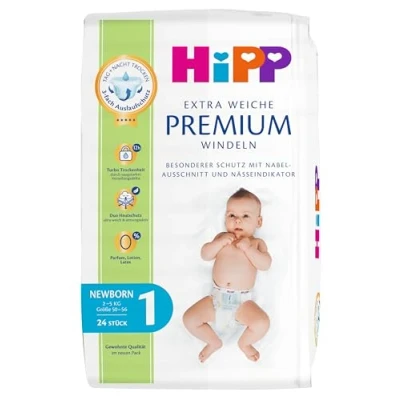Abbildung von HiPP Babysanft Windeln Newborn 1 Carry, 3er Pack (3 x 24 Stück)