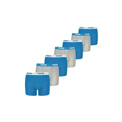 Abbildung von PUMA Boxershorts Jungen Kinder Unterhose Unterwäsche 7 er Pack, Farbe:417 Blue/Grey, Bekleidung:176