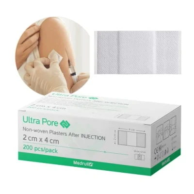 Abbildung von Medrull Pflaster Ultra Pore 2x4 cm Injektionspflaster Wundpflaster Unsteril für normale und sensitive Haut 200 Stück