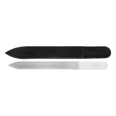 Abbildung von ZWILLING Glas Nagelfeile (Feinkörnigen Feilenflächen, Doppelseitig, Nagelschonend, Inklusive Schutzhülle), Premium, 150 mm