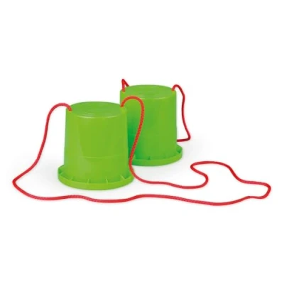 Abbildung von Lena 61410 Topfstelzen Uni, Laufdosen ca. 17 cm, Kindertopfstelzen zum Balance üben, Becherstelzen einfarbig, Laufdollis für Kinder ab 36m, Sortiert