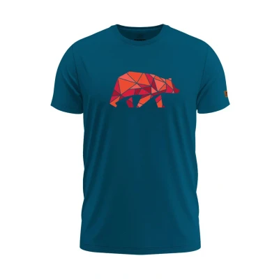 Abbildung von FORSBERG Espenson T Shirt mit stylischem Bär Brustlogo Rundhals für Herren, Farbe:blau, Größe:4XL