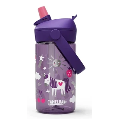 Abbildung von CAMELBAK Kinder Wasserflasche Tritan Renew, leicht, BPA frei Einhorn Design, Flip Strohhalm 400ml