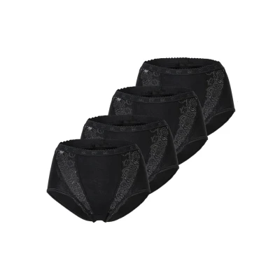 Abbildung von Sloggi 4 PACK CHIC MAXI Panties, Damen, Größe: 38, Schwarz