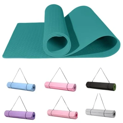 Abbildung von Good Nite Gymnastikmatte Yogamatte Fitnessmatte Rutschfest Trainingsmatte Sport Turn Matten Pilates Matte Bodenturnmatte Mit Tragegurt 183 x 61 0.6 cm (Schwarz)