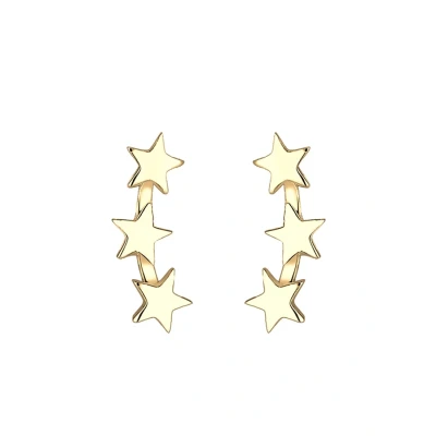Abbildung von Elli Astro Trend STAR Ohrringe goldcoloured, Damen, Größe: One Size, Gold coloured
