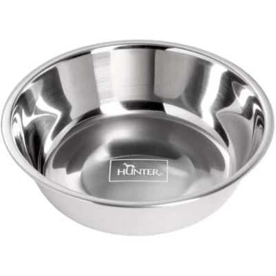 Abbildung von HUNTER Edelstahlersatznapf für Melamin Napf, Trinknapf, Futternapf Hunde und Katzen, 350 ml, silber