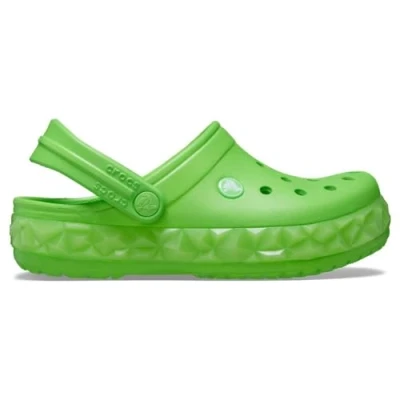 Abbildung von Crocs Unisex Kinder Crocband Clog T, Geo Glow Band Green Slime, 21 EU