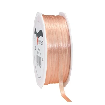 Abbildung von PRÄSENT C.E. Pattberg Satin apricot, 50 m Satinband zum Einpacken von Geschenken, 6 mm Breite, Geschenkband Dekorieren &amp; Basteln, Dekoband, Anlass