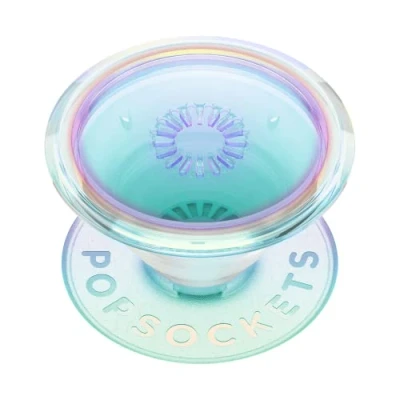 Abbildung von PopSockets: PopGrip Ausziehbarer Sockel und Griff mit einem Austauschbarem Top für Smartphones Tablets Translucent Clear Iridescent