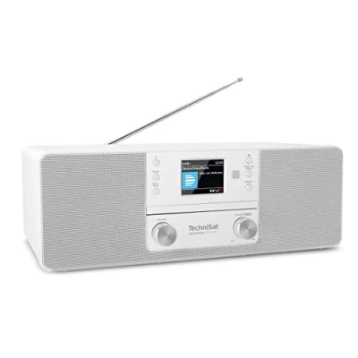 Abbildung von TechniSat DIGITRADIO 370 CD IR Internetradio (DAB+, FM, Player, WLAN, Bluetooth, Farbdisplay, USB, AUX, Kopfhöreranschluss, Wecker, 10 Watt, Fernbedienung) weiß
