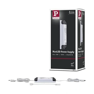 Abbildung von Paulmann 79831 MaxLED Stripe Power Supply eckig max. 40 Watt Lichtband Weiß Lichtstreifen Kunststoff Trafo