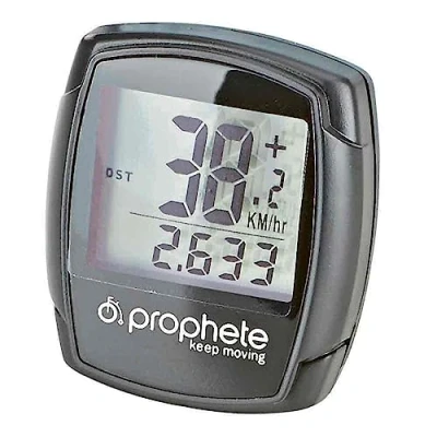 Abbildung von Prophete Fahrradcomputer, Fahrraddisplay mit 9 Funktionen, Farbe schwarz