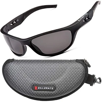 Abbildung von ZILLERATE Polarisierte Sonnenbrille Herren Damen Leicht, HD Linsen, UV Schutz Klassisch Vintage Brillengestell Golf Fahren Angeln Reisebrille Outdoor Sportarten Mode [Gun Grau]