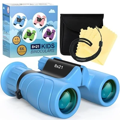 Abbildung von Kizplays® Fernglas für Kinder, 8x21 Ferngläser Klein Erwachsene und HD Feldstecher Inklusive Tasche, Vogelbeobachtung, Wandern, Sightseeing, Tierwelt Sport