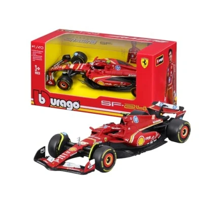 Abbildung von BBURAGO Ferrari SF 24#55 Sainz Realistisches F1 Auto im Maßstab 1:43, Diecast Replica mit offizieller Lizenz, Empfohlenes Alter 3+ Jahre