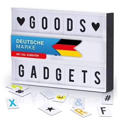 Abbildung von LED Lichtbox XXL Blockbuster Leuchtbox Light Box Leuchtkasten + USB Netzteil 204 Buchstaben &amp; Zeichen (Premium)