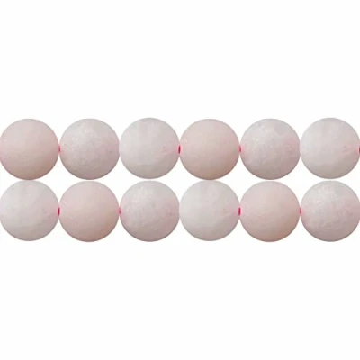 Abbildung von SKYBEADS Perlen Rosenquarz Mattiert Runde 4mm Naturstein zum Auffädeln 38cm Strang Approx 90 Stück