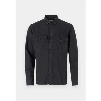 Abbildung von Jack &amp; Jones Jjetravis Hemd, Herren, Größe: XS, Black denim