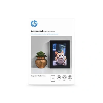 Abbildung von HP Advanced Glossy Fotopapier, glänzend, 250 g/m2, 10 x 15 cm, 25 Blatt, weiß