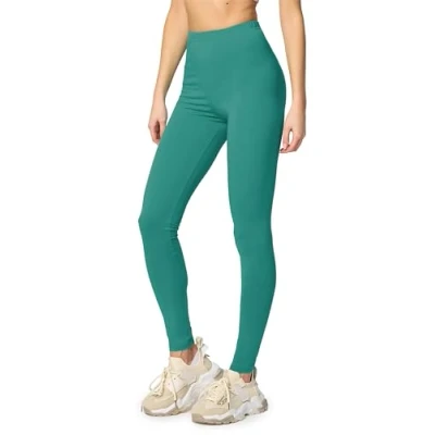 Abbildung von Merry Style Leggings Damen Baumwolle für das ganze Jahr Bequeme Blickdicht Ideal Yoga Sport Gym und Freizeit MS10 198 (Dunkeltürkis, XXL)